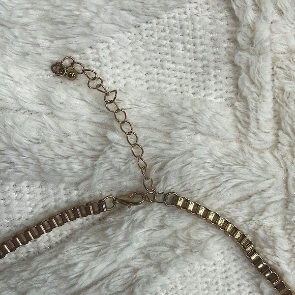 Gold & Lime Green Statement Necklace | 18”-21” - Picture 4 of 4